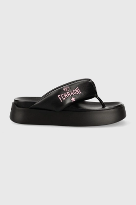 Chiara Ferragni slapi CF3149 femei, culoarea negru, cu platforma, CF PLATFORM FLIP FLOP