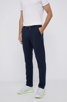 CMP Pantaloni barbati, culoarea albastru marin, material neted
