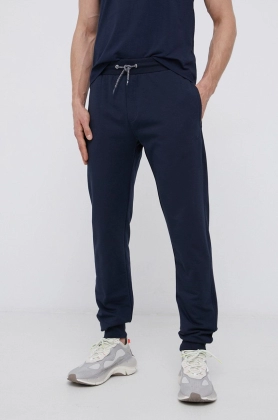 CMP Pantaloni barbati, culoarea albastru marin, material neted