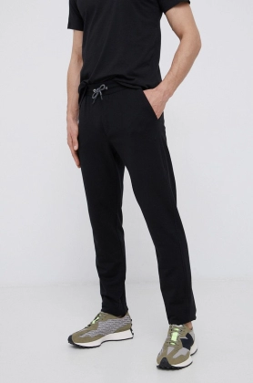 CMP Pantaloni barbati, culoarea negru, material neted