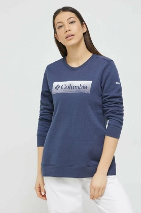 Columbia bluza femei, culoarea albastru marin, cu imprimeu