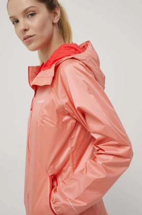 Columbia geaca de ploaie Ulica Jacket femei, culoarea portocaliu, de tranzitie