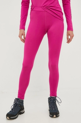 Columbia leggins sport Hike femei, culoarea roz, neted