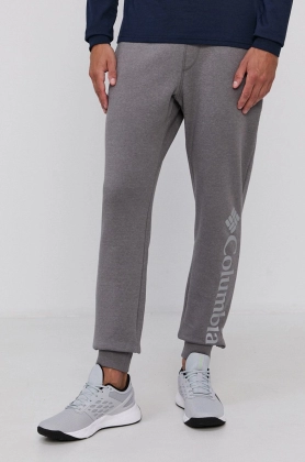 Columbia Pantaloni barbati, culoarea gri, material neted