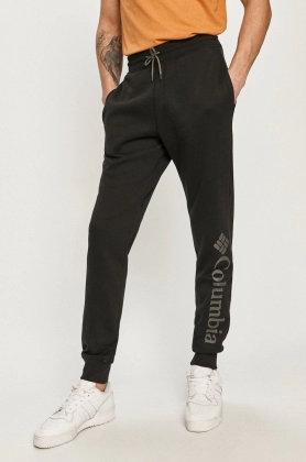 Columbia Pantaloni barbati, culoarea negru, material neted