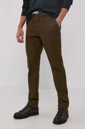 Columbia Pantaloni barbati, culoarea verde, model drept