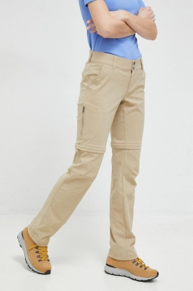 Columbia pantaloni de exterior Saturday Trail II culoarea bej, drept, medium waist