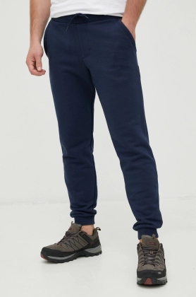 Columbia pantaloni de trening barbati, culoarea albastru marin, neted