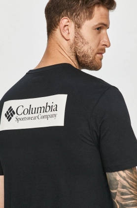 Columbia Tricou din bumbac culoarea negru, cu imprimeu