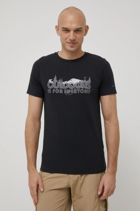 Columbia tricou sport Sun Trek culoarea negru, cu imprimeu