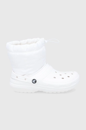 Crocs cizme de iarna culoarea alb