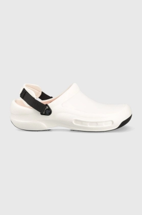 Crocs papuci Bistro Pro Lite Ride Clog culoarea alb, 205669