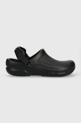 Crocs papuci Bistro Pro Lite Ride Clog femei, culoarea negru, 205669