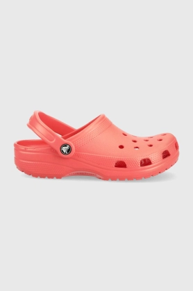 Crocs papuci Classic femei, culoarea rosu, 10001