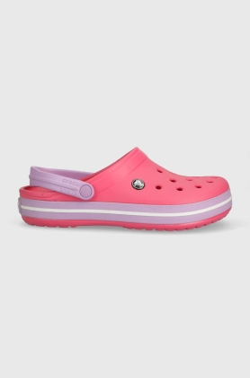 Crocs papuci Crocband femei, culoarea albastru marin, 11016