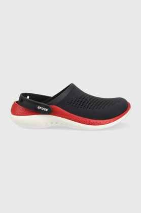 Crocs papuci Literide 360 Clog femei, culoarea albastru marin, 206708