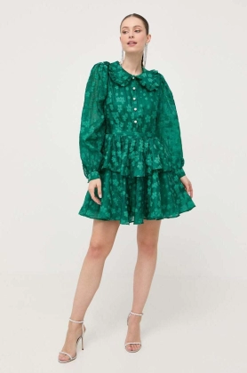 Custommade rochie culoarea verde, mini, evazati