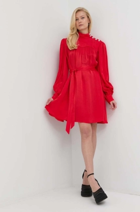 Custommade rochie Kaya culoarea rosu, mini, evazati
