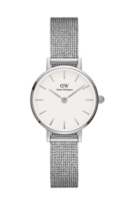 Daniel Wellington ceas Petite 24 Pressed Sterling femei, culoarea argintiu