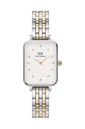 Daniel Wellington ceas Quadro Lumine 5-Link femei, culoarea argintiu