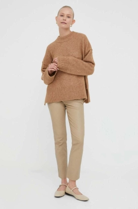 Day Birger et Mikkelsen pulover de lana femei, culoarea maro, calduros