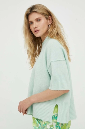 Day Birger et Mikkelsen pulover de lana femei, culoarea verde, calduros