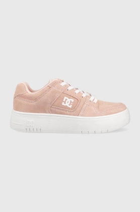 DC sneakers din piele culoarea roz