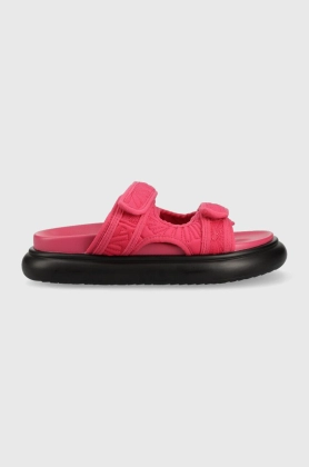 Desigual papuci femei, culoarea roz, cu platforma, 23SSSA09.3002