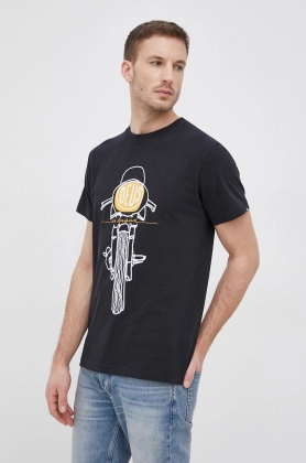 Deus Ex Machina tricou din bumbac culoarea negru, melanj