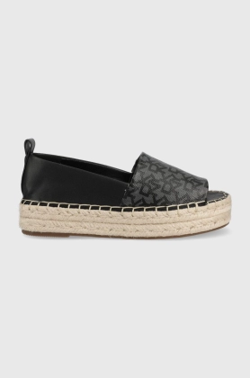 Dkny espadrile Magan culoarea negru, cu platforma