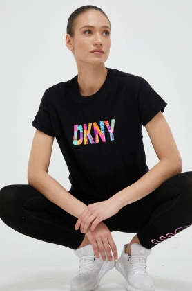 Dkny tricou din bumbac culoarea negru