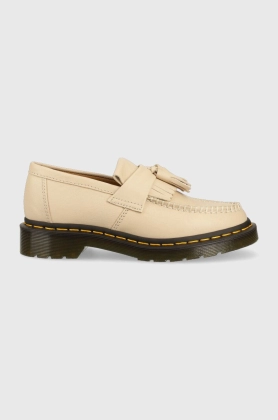 Dr. Martens mocasini de piele Adrian femei, culoarea bej, cu toc plat, DM22760292