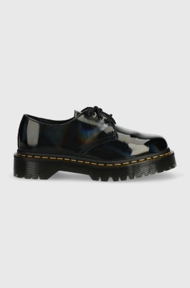 Dr. Martens pantofi de piele 1461 Bex femei, culoarea negru, cu toc plat, DM30563001