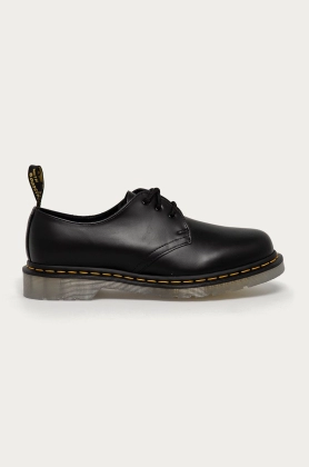 Dr. Martens Pantofi de piele culoarea negru, cu toc plat