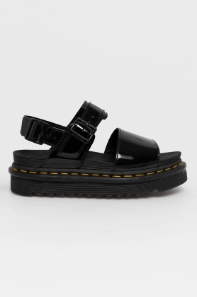 Dr. Martens Sandale de piele femei, culoarea negru, cu platforma