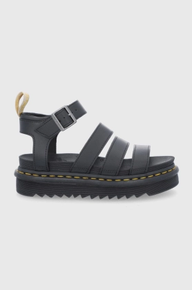 Dr. Martens Sandale femei, culoarea negru, cu platforma