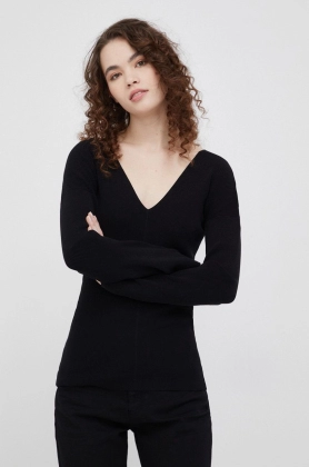 Drykorn pulover femei, culoarea negru, light