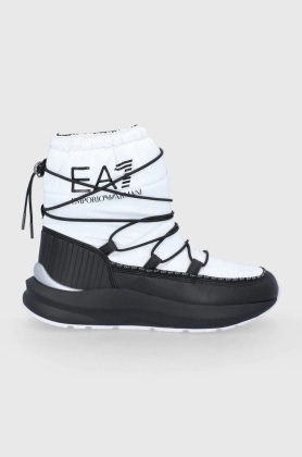 EA7 Emporio Armani cizme de iarna culoarea alb