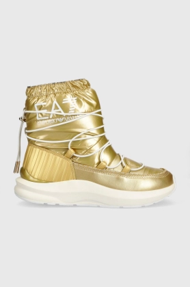 EA7 Emporio Armani cizme de iarna Snow Boot culoarea auriu