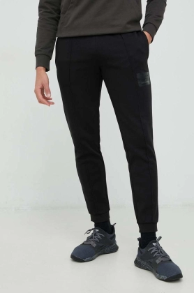 EA7 Emporio Armani pantaloni de trening barbati, culoarea negru, modelator
