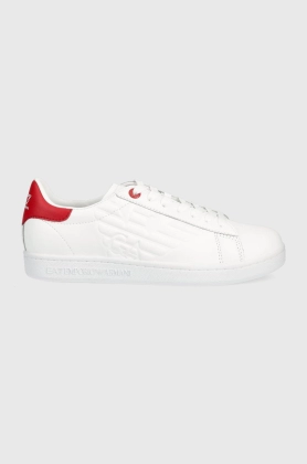 EA7 Emporio Armani sneakers din piele culoarea alb