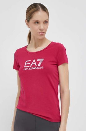 EA7 Emporio Armani tricou femei, culoarea roz
