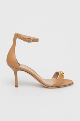 Elisabetta Franchi sandale de piele culoarea maro, SA75L31E2