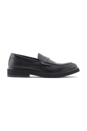 Emporio Armani mocasini de piele barbati, culoarea negru