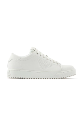 Emporio Armani sneakers din piele culoarea alb