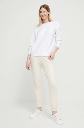 Emporio Armani Underwear bluza lounge culoarea alb, neted