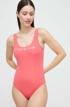 Emporio Armani Underwear costum de baie dintr-o bucata culoarea rosu, cupa usor rigidizata