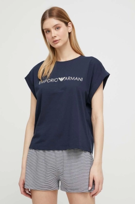 Emporio Armani Underwear pijama femei, culoarea albastru marin