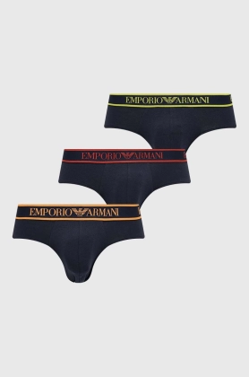 Emporio Armani Underwear slip 3-pack barbati, culoarea albastru marin