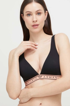 Emporio Armani Underwear sutien culoarea negru, neted
